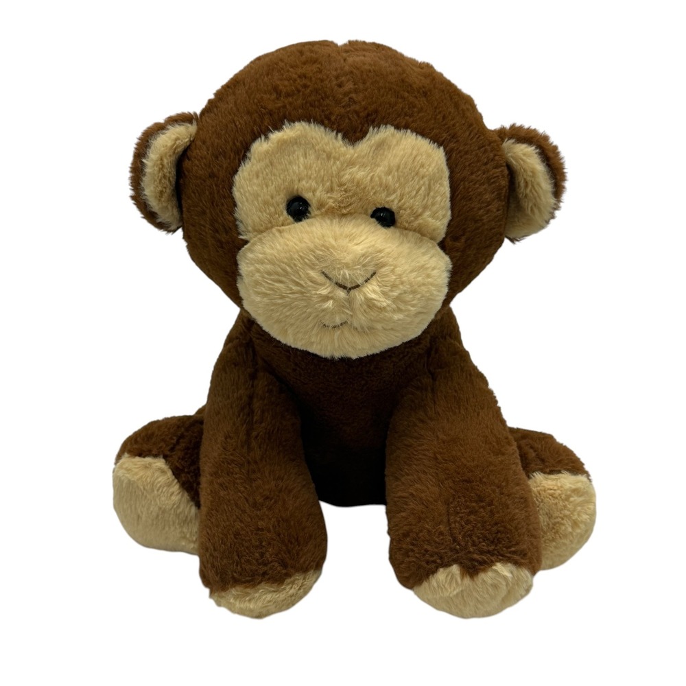 Animal Adventure Brown Monkey Plush Stuffed Animal Toy 2022 13 inch Sitting